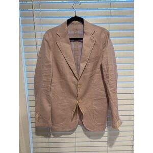 Gutteridge Mens 100% Linen Sport Coat Blazer Pink Size IT50 US40 €315